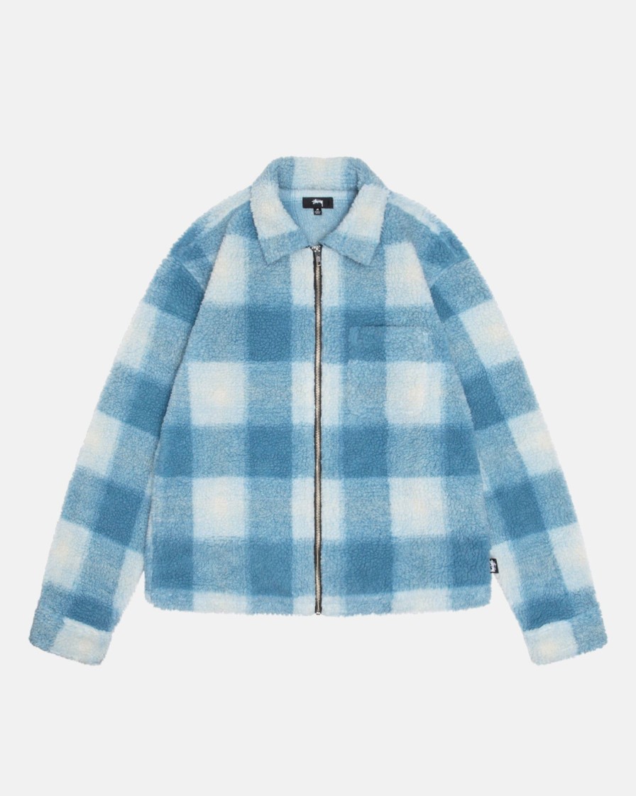 Shirts Radial | Zip Sherpa Shadow Plaid