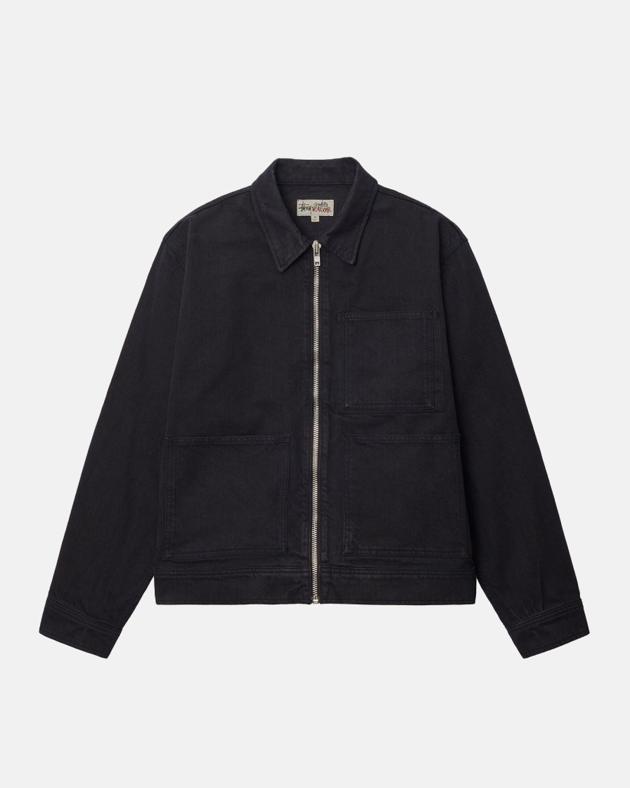 Denim Radial | Zip Work Jacket Overdyed