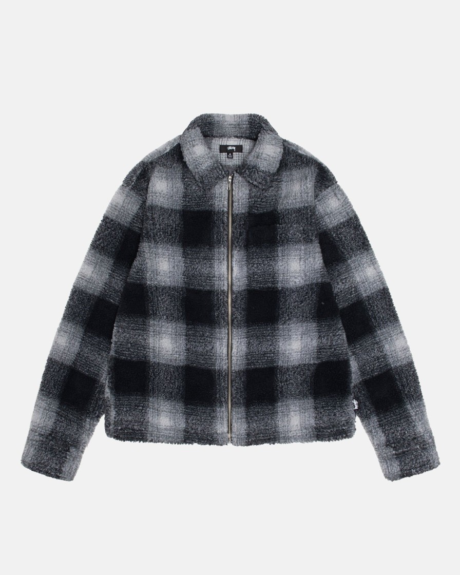 Shirts Radial | Zip Sherpa Shadow Plaid