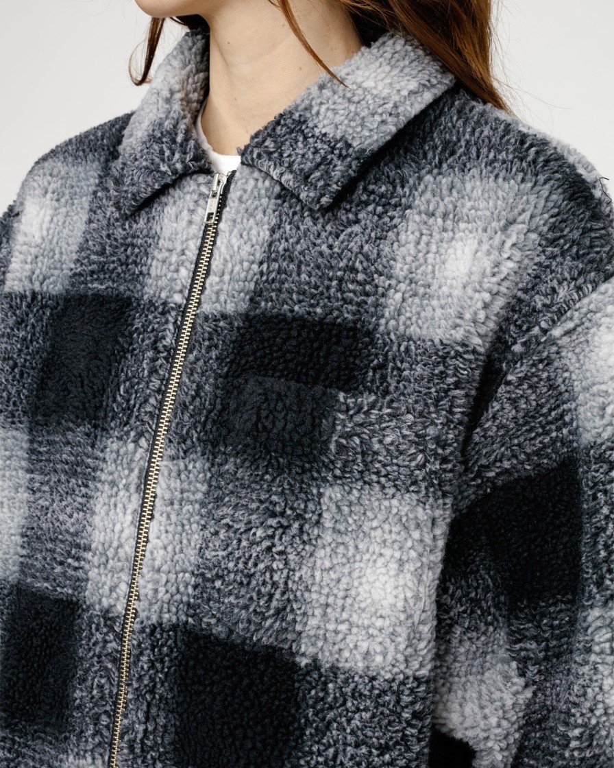 Shirts Radial | Zip Sherpa Shadow Plaid