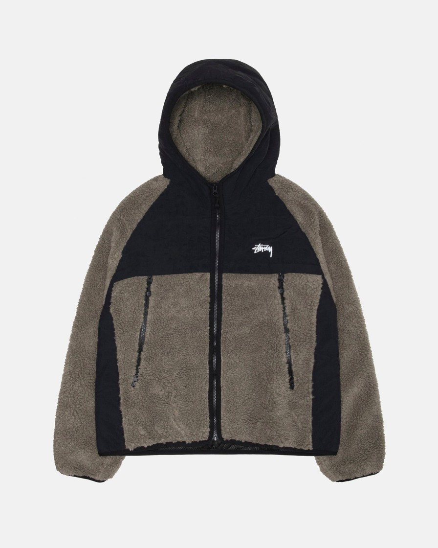 Outerwear Radial | Sherpa Paneled Hooded Jacket