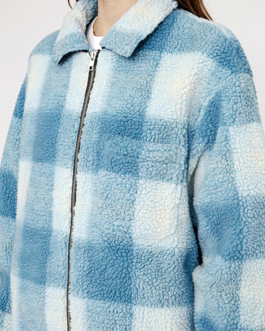 Outerwear Radial | Zip Sherpa Shadow Plaid