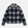 Outerwear Radial | Zip Sherpa Shadow Plaid