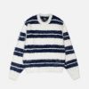 Knitwear Radial | Hairy Stripe Crew Sweater