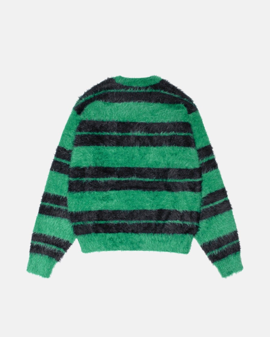 Knitwear Radial | Hairy Stripe Crew Sweater